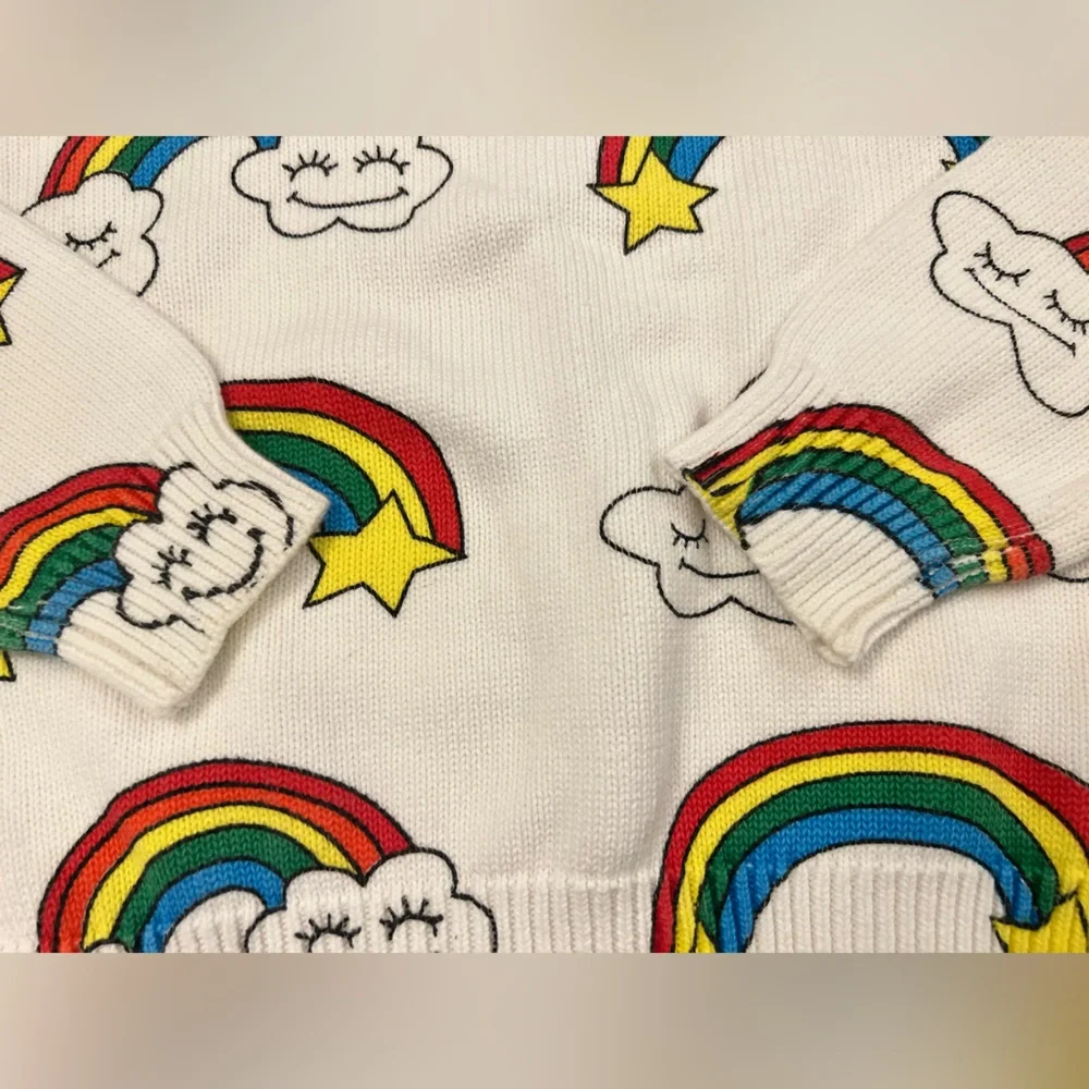 Lola White Sweater with Rainbow Design - Picture 5 of 7